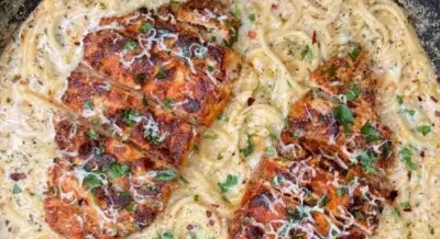 High Protein Alfredo Pasta